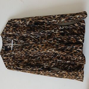 Kim kardashian leopard print peplum blouse | Size: Large